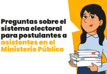 Preguntas sobre el sistema electoral para postulantes a asistentes en el Ministerio Público