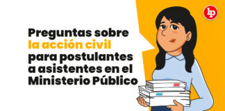 Preguntas sobre la acción civil para postulantes a asistentes en el Ministerio Público