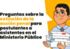 Preguntas sobre la extinción de la acción penal para postulantes a asistentes en el Ministerio Público