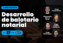 Curso gratuito «Desarrollo de balotario notarial». Inicio 27 ENE