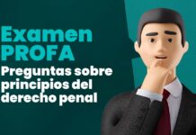 Examen PROFA: 10 preguntas sobre principios del derecho penal