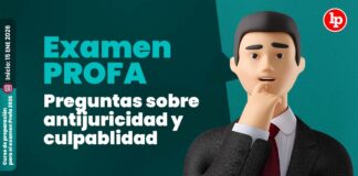 Examen PROFA: 10 preguntas sobre antijuricidad y culpablidad