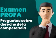 Examen PROFA: 10 preguntas sobre el derecho de la competencia