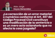 ¿La corrección de un error material o numérico conforme al Art. 407 del Código Procesal Civil constituye una modificación de la sentencia o es un mero acto aclaratorio que no afecta la cosa juzgada?