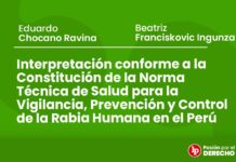 Interpretación conforme a la Constitución de la Norma Técnica de Salud para la Vigilancia, Prevención y Control de la Rabia Humana en el Perú