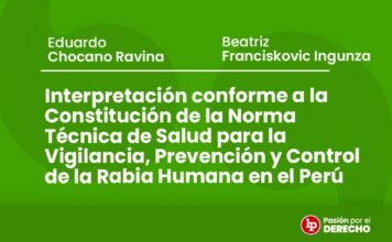 Interpretación conforme a la Constitución de la Norma Técnica de Salud para la Vigilancia, Prevención y Control de la Rabia Humana en el Perú