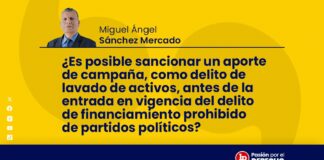 ¿Es posible sancionar un aporte de campaña, como delito de lavado de activos, antes de la entrada en vigencia del delito de financiamiento prohibido de partidos políticos?