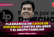 Clase gratuita sobre flagrancia en casos de violencia contra mujeres e integrantes del grupo familiar. Llena el formulario para recibir las diapositivas