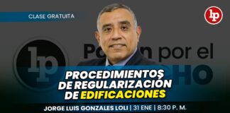 Clase gratuita sobre: Procedimientos de regularización de edificaciones