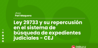 Ley 29733 y su repercusión en el sistema de búsqueda de expedientes judiciales – CEJ