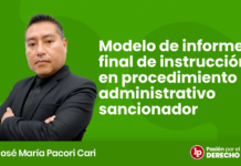 Modelo de informe final de instrucción en procedimiento administrativo sancionador