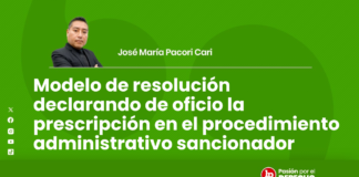 Modelo de resolución declarando de oficio la prescripción en el procedimiento administrativo sancionador