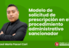 Modelo de solicitud de prescripción en el procedimiento administrativo sancionador