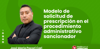Modelo de solicitud de prescripción en el procedimiento administrativo sancionador