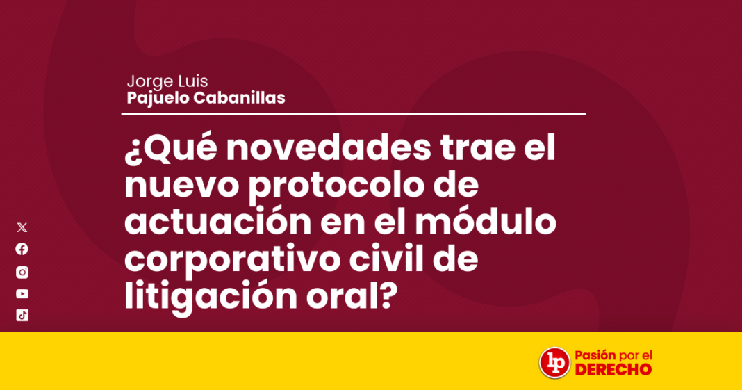 Novedades nuevo protocolo de actuacion en el modulo corporativo civil de litigacion oral - LPDerecho