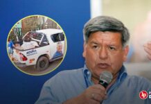 Denuncian presunto uso de camioneta vinculada a César Acuña para distribuir leche con propaganda de APP en campaña electoral