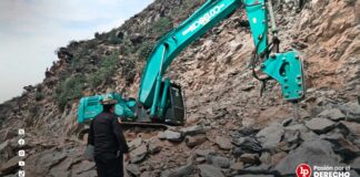 Abren investigación a dos personas por presunto uso de maquinaria pesada para perforar un cerro en zona protegida