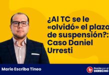 ¿Al TC se le «olvidó» el plazo de suspensión?: Caso Daniel Urresti