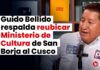 Guido Bellido plantea reubicar Ministerio de Cultura de San Borja al Cusco