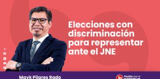 Elecciones con discriminación para representar ante el jurado nacional de elecciones