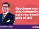 Elecciones con discriminación para representar ante el jurado nacional de elecciones