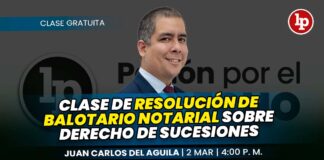 Clase de resolución de balotario notarial sobre derecho de sucesiones