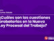 ¿Cuáles son las cuestiones probatorias en la Nueva Ley Procesal del Trabajo?