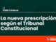 La nueva prescripción según el Tribunal Constitucional
