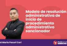 Modelo de resolución administrativa de inicio de procedimiento administrativo sancionador
