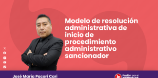 Modelo de resolución administrativa de inicio de procedimiento administrativo sancionador