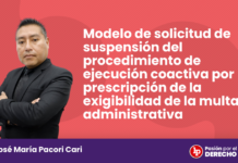 Modelo de solicitud de suspensión del procedimiento de ejecución coactiva por prescripción de la exigibilidad de la multa administrativa