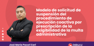 Modelo de solicitud de suspensión del procedimiento de ejecución coactiva por prescripción de la exigibilidad de la multa administrativa