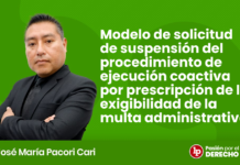 Modelo de solicitud de suspensión del procedimiento de ejecución coactiva por prescripción de la exigibilidad de la multa administrativa