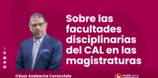 Sobre las facultades disciplinarias del CAL en las magistraturas