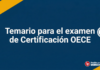 Temario de evaluación del examen de certificación OECE
