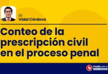 Conteo de la prescripción civil en el proceso penal