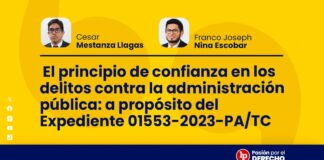 El principio de confianza en los delitos contra la administración pública: a propósito del Expediente 01553-2023-PA/TC