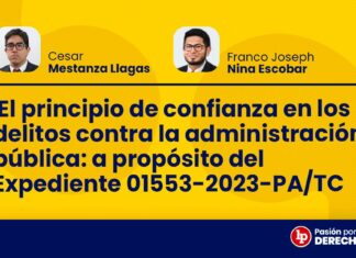 El principio de confianza en los delitos contra la administración pública: a propósito del Expediente 01553-2023-PA/TC