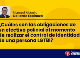 ¿Cuáles son las obligaciones de un efectivo policial al momento de realizar el control de identidad de una persona LGTBI?