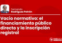 Vacío normativo: el financiamiento público directo y la inscripción registral