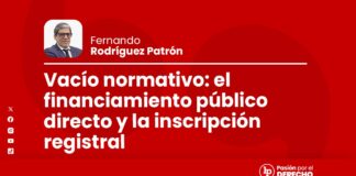Vacío normativo: el financiamiento público directo y la inscripción registral