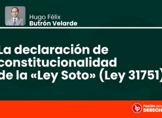 La declaración de constitucionalidad de la «Ley Soto» (Ley 31751)