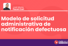 Modelo de solicitud administrativa de notificación defectuosa