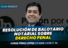 Clase de resolución de balotario notarial sobre derecho penal