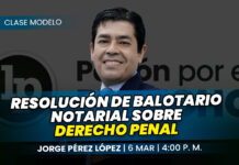 Clase de resolución de balotario notarial sobre derecho penal