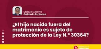 ¿El hijo nacido fuera del matrimonio es sujeto de protección de la Ley 30364?