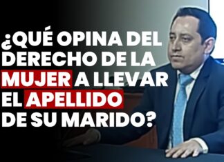 ¿Qué opina del derecho a la mujer a llevar el apellido de su marido? JNJ entrevista a Rene Armando Ccori Chávez