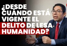 ¿Desde cuándo está vigente el delito de lesa humanidad? JNJ entrevista a Óscar Alberto Salas Gallegos