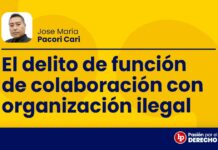 El delito de función de colaboración con organización ilegal