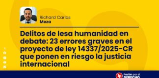 Delitos de lesa humanidad en debate: 23 errores graves en el proyecto de ley 14337/2025-CR que ponen en riesgo la justicia internacional